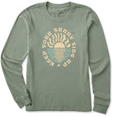 Women's Keep Your Sunny Side Up Sun and Water Long Sleeve Crusher Tee