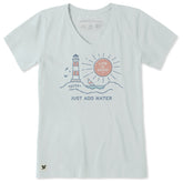 Women's Just Add Water Vista Short Sleeve Crusher Vee