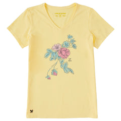Women's A Rose By Any Other Name Short Sleeve Crusher Vee