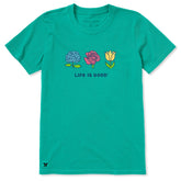 Women's 3 Blossoms Short Sleeve Crusher-LITE Tee
