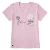 Women's Golf Fairway Sketch Short Sleeve Crusher-LITE Vee