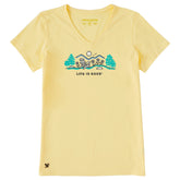 Women's Adirondack Mountain Meadow Vista Short Sleeve Crusher-LITE Vee