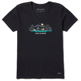 Women's Jackie Tug of War Vista Short Sleeve Crusher-LITE Vee