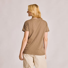Women's Flower Maiden Short Sleeve Slub Easy Fit Tee