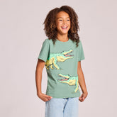 Kids Fierce Alligator Short Sleeve Crusher Tee