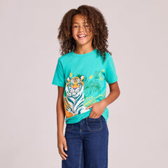 Kids Wild Tiger Short Sleeve Crusher Tee