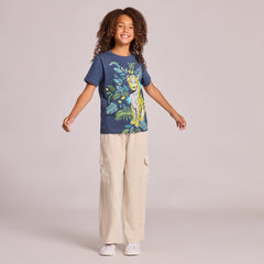 Kids Wild Leopard Short Sleeve Crusher Tee
