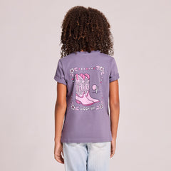 Kids Giddy Up Flora Boots Short Sleeve Crusher Tee