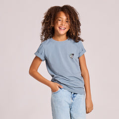 Kids Shred til yer Dead Skateboard Skeleton Short Sleeve Crusher Tee