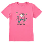 Kids Shine On Daisies and Fireflies Short Sleeve Crusher Tee