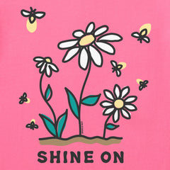 Kids Shine On Daisies and Fireflies Short Sleeve Crusher Tee