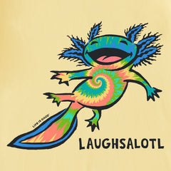 Kids Tie Dye Laughsalotl Short Sleeve Crusher Tee
