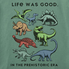 Kids In the Prehistoric Era Dinosaurs Short Sleeve Crusher Tee