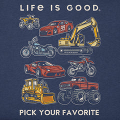 Kids Pick Your Favorite Machines Short Sleeve Crusher Tee