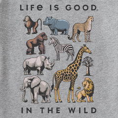 Kids In the Wild Animals Short Sleeve Crusher Tee