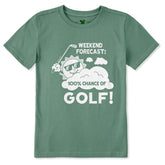 Kids 100% Chance of Golf Short Sleeve Crusher Tee