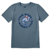 Kids Fish More Mascot Short Sleeve Crusher Tee