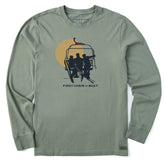 Men's First Chair or Bust Long Sleeve Crusher Tee