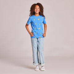 Kids Later Gator Pattern Short Sleeve Crusher Tee