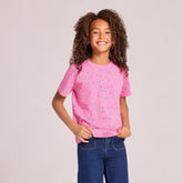 Kids Friendship Bracelet Pattern Short Sleeve Crusher Tee