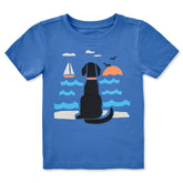 Toddler Waterfront Pup Short Sleeve Crusher Tee