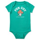 Baby Fun Guy Mushroom Short Sleeve Crusher Baby Bodysuit