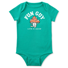 Baby Fun Guy Mushroom Short Sleeve Crusher Baby Bodysuit
