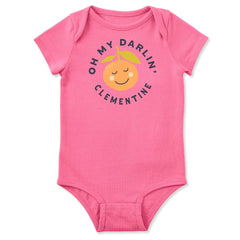 Baby Oh My Darlin' Clementine Circle Short Sleeve Crusher Baby Bodysuit