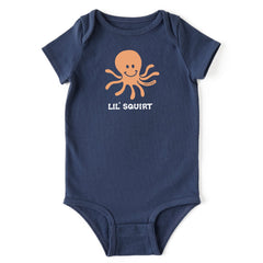 Baby Lil' Squirt Octopus Short Sleeve Crusher Baby Bodysuit