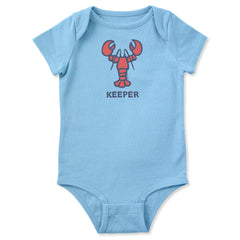 Baby Keeper Lobster Short Sleeve Crusher Baby Bodysuit