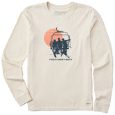 Women's First Chair or Bust Long Sleeve Crusher Tee