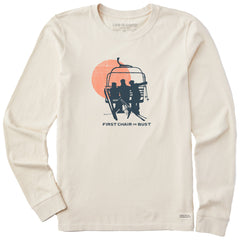 Women's First Chair or Bust Long Sleeve Crusher Tee