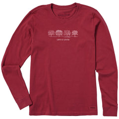 Women's Four Seasons Trees Long Sleeve Crusher Tee