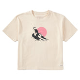 Women's Downward Cat Yoga Short Sleeve Crusher Boxy Tee
