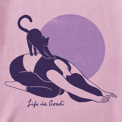 Women's Downward Cat Yoga Short Sleeve Crusher Tee
