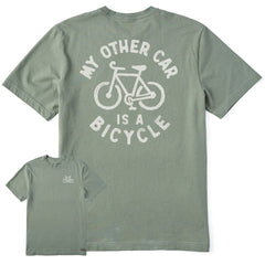 Men's My Other Car is a Bicycle Short Sleeve Crusher Tee