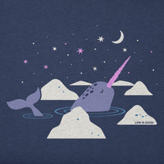 Kids Narwhal Moongaze Long Sleeve Crusher Tee