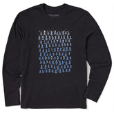 Men's Life is Good in the Snowy Forest Long Sleeve Crusher Tee