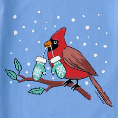Women's Cardinal Mittens Long Sleeve Crusher Tee