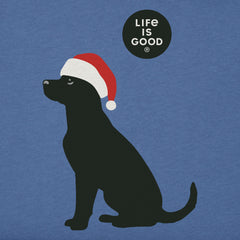 Men's Santa Dog Long Sleeve Crusher Tee