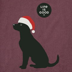 Men's Santa Dog Long Sleeve Crusher Tee