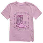 Kids Giddy Up Flora Boots Short Sleeve Crusher Tee