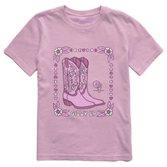 Kids Giddy Up Flora Boots Short Sleeve Crusher Tee