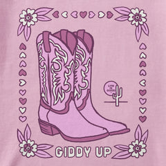 Kids Giddy Up Flora Boots Short Sleeve Crusher Tee