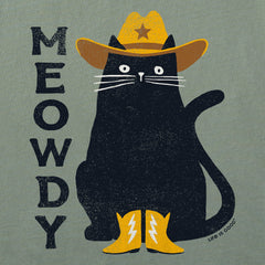 Men's Meowdy Cowboy Cat Long Sleeve Crusher Tee