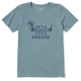 Women's Get a Loooong Little Doggie Short Sleeve Crusher Tee