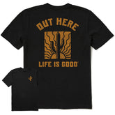 Men's Out Here Cactus Sunset Short Sleeve Crusher Tee
