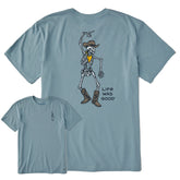 Men's Skeleton Cowboy Dance Short Sleeve Crusher Tee