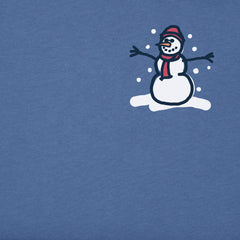 Men's Tiny Little Snowman Long Sleeve Crusher Tee