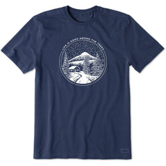 Men's Life is Good Among the Trees Cabin Short Sleeve Crusher Tee